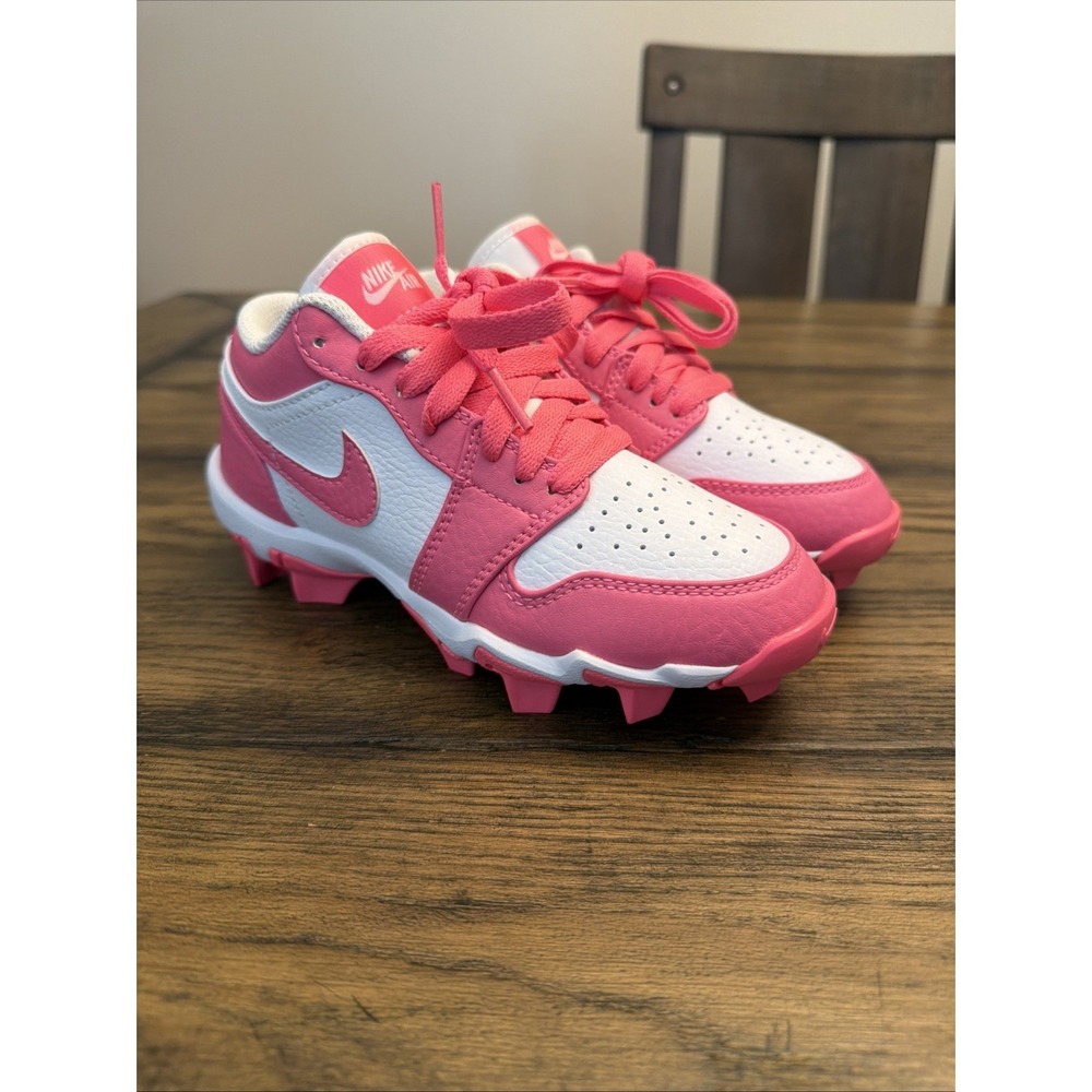 Jordan 1 Low Youth Multisport Cleat Pink 13C HF6885-102 Football Baseball